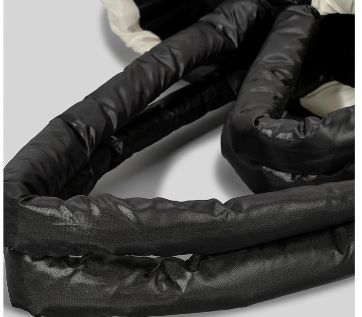 Gepäck & Taschen Einfach a mëll Daunen-Kotteng-Tote-Tasch fir Dammen, schwaarz-wäiss Karo-Raumkottong-Handtasche, Nischkaro-Schëllertasch_voghion.com