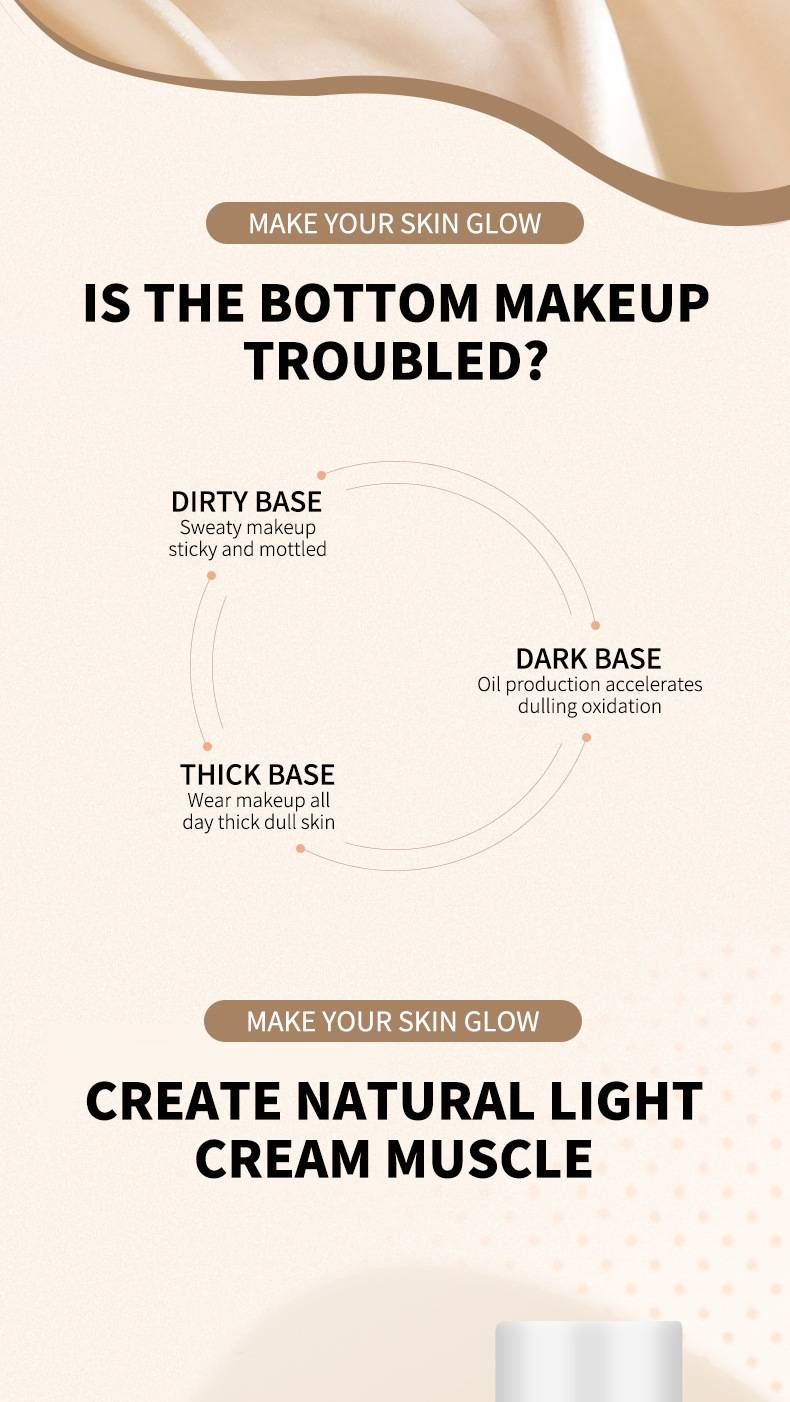 Base de maquillaje adaptable a la temperatura O'CHEAL: corrige, es resistente al agua, controla la grasa, es translúcida e ilumina._voghion.com