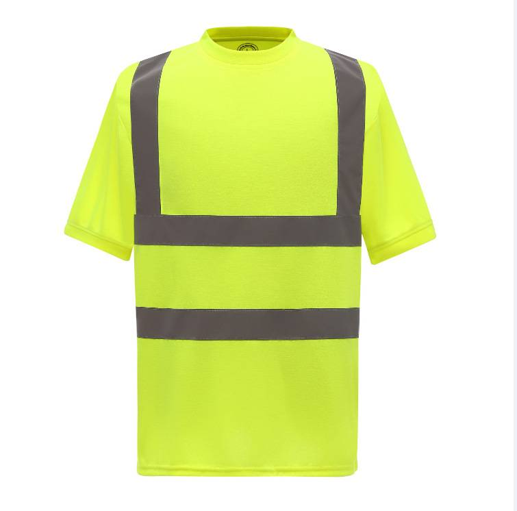Reflecterend T-shirt met stippen, comfortabel, ademend, ronde hals, reflecterend, korte mouwen, buitenkleding, verkeerswaarschuwing, reflecterende kleding_voghion.com