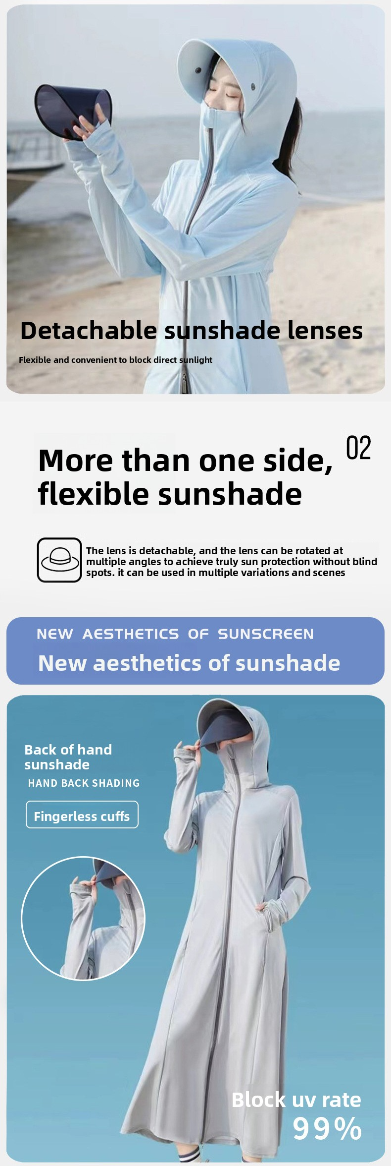 Women's UPF50+ Sun Protection Jacket - Long Sleeve Hooded Ice Silk Coat For Driving & Outdoor Lightweight UV Shielding Cover-Up_voghion.com