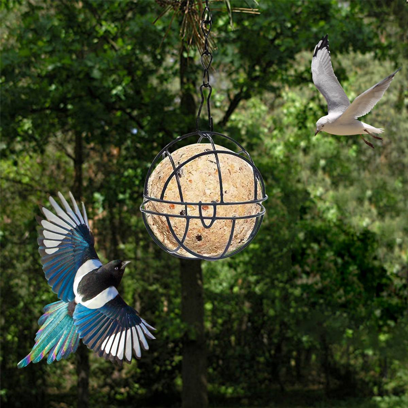 Wildvogel-Futterspender, Metall-Futterball-Set mit hängender Kette, eichhörnchensicher, für den Garten im Freien, Kolibri-Futterspender_voghion.com