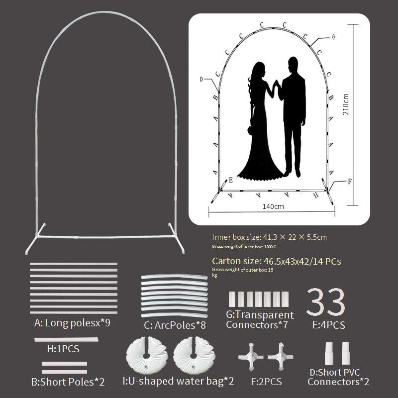 Elegante Tischbogendekoration für Hochzeiten, Partys und romantische Veranstaltungen – DIY-Dekorationsbogenständer in mehreren Farben und Stilen_voghion.com