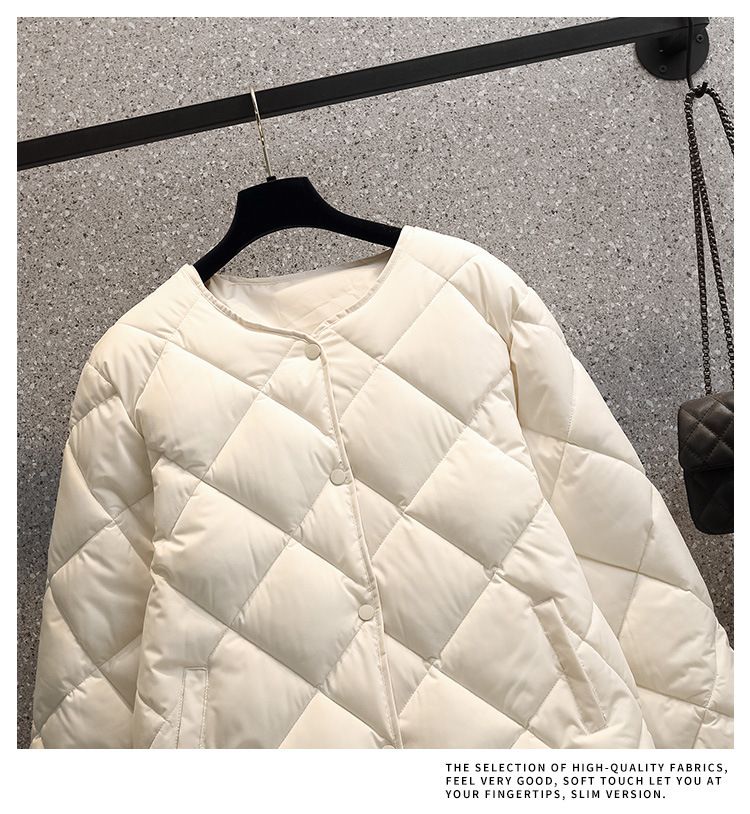 Women's Clothing Short winter coats cotton jacket lightweight hot style small size light diamond casual jacket_voghion.com