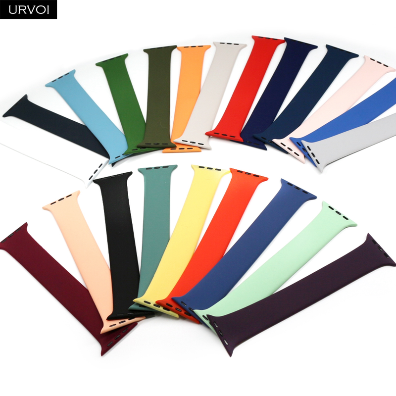URVOI solo loop for Apple Watch Ultra sport band series 8 7 6 SE 5 4 3 2 1 silicone rubber strap for iWatch stretchable_voghion.com