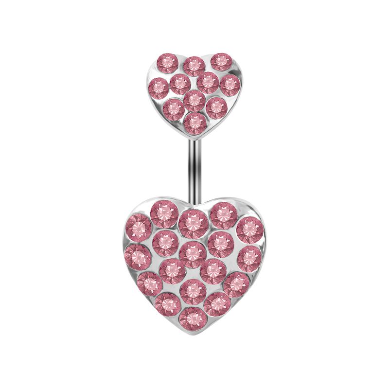 Piercing sexy a forma di cuore con diamanti, alla moda e a forma di cuore, in acciaio inossidabile, di alta qualità, transfrontaliero_voghion.com