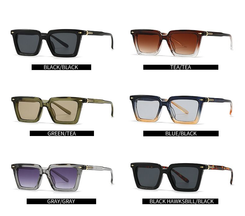 Euroopan ja Amerikan rajat ylittävä trendi Street Shooting Retro Square Rice Staring Art Aurinkolasit Modern Charm INS Aurinkolasit 6093_voghion.com