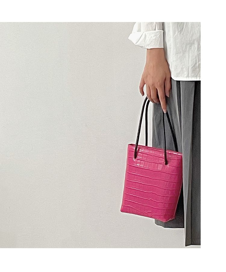 Sac à main crocodile de niche pour femmes, version coréenne, avec seau à motif portatif, à la mode, nouvelle collection 2024_voghion.com
