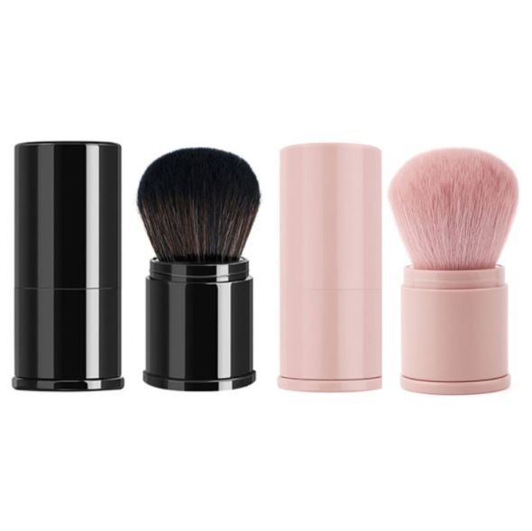 Make-up-Pinsel und -Werkzeuge Exklusives Make-up für Anfänger Einzelner schwarzer loser Puderpinsel Rougepinsel Tragbarer teleskopischer rosa Make-up-Pinsel_voghion.com