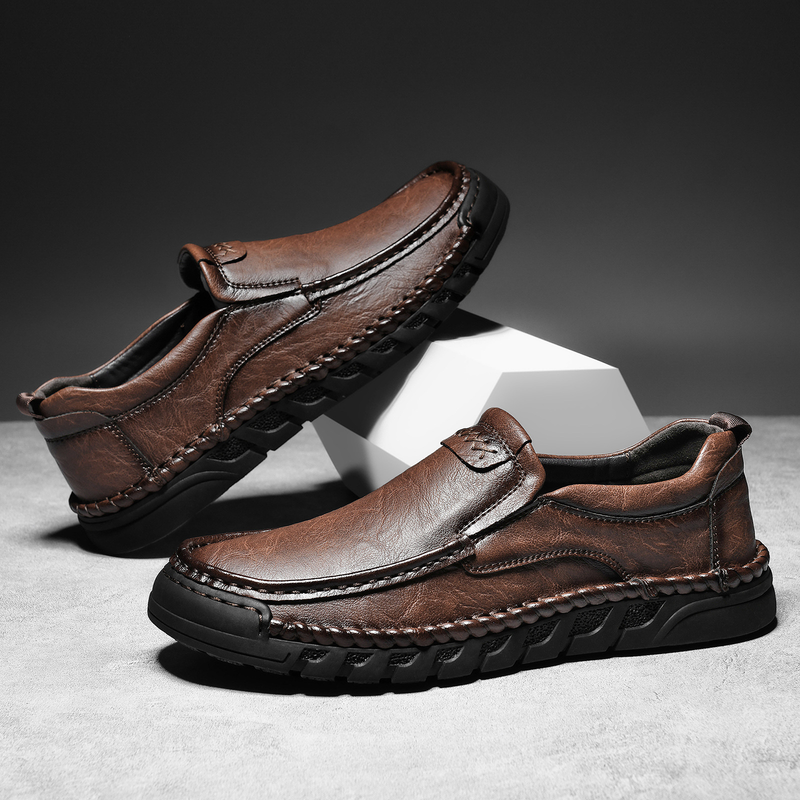 Genuine Large Size Men's Outdoor Casual Leather Hiking Shoes_voghion.com
