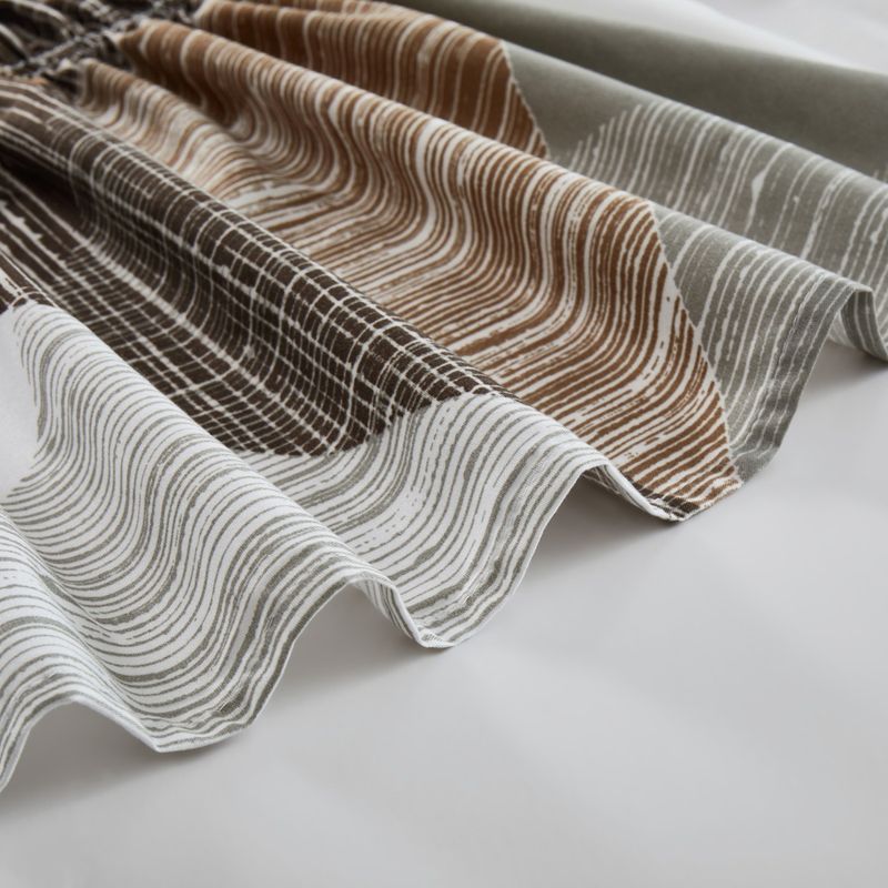 Gonna da letto in tessuto grigio-marrone anticato - Copriletto elastico con volant per hotel e casa (pezzo unico, qualità premium)_voghion.com