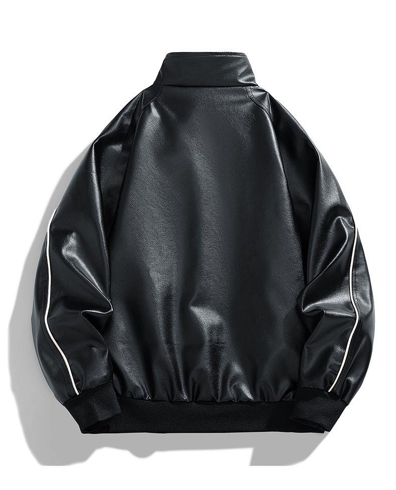 Semir Group GSON Primavera e Autunno Nuovo PU Unisex Trendy Marchio Giacca in Pelle, Colletto Versatile Cappotto_voghion.com