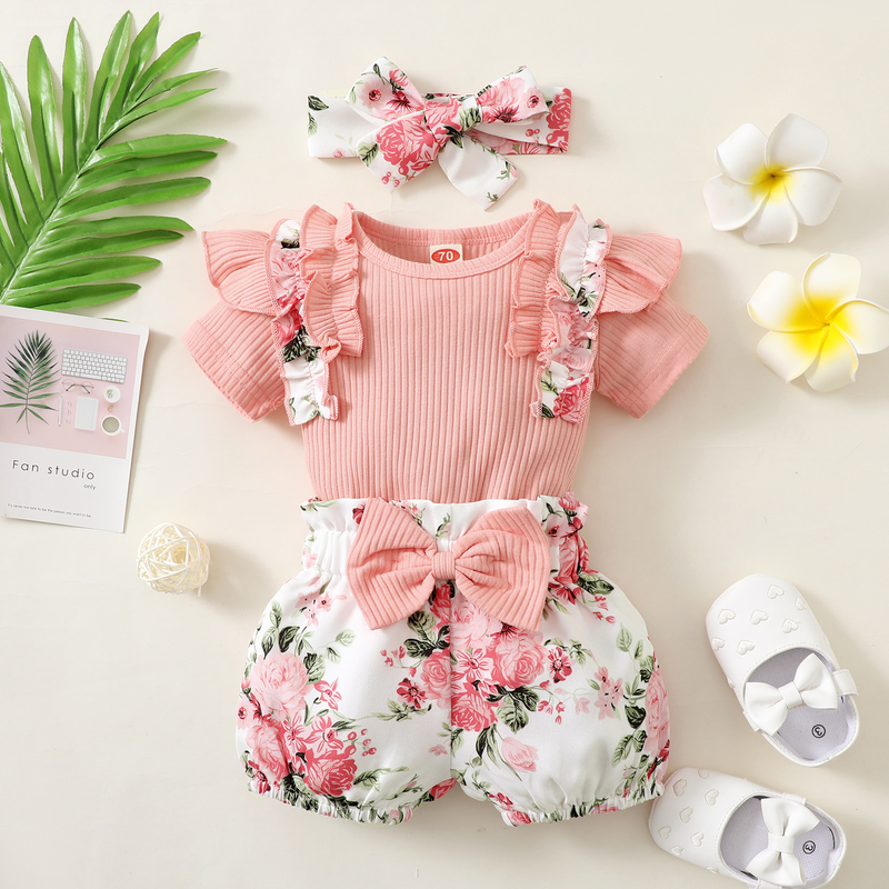 INS populære børnetøj AliExpress bedst sælgende pit bomuld og printede shorts med bælte mode stil_voghion.com