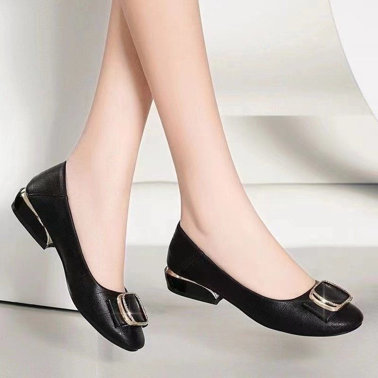 Weiche Leder-Einzelschuhe für Damen, Saisonarbeit, kleine Lederschuhe, lässige Loafer mit weicher Sohle, Mutterschuhe für Damen_voghion.com