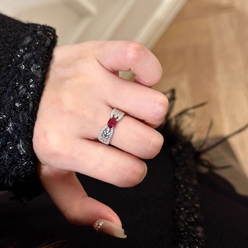 Anello di alto valore con design a nicchia per dito indice in stile palazzo, spiga di grano per donna, 2025_voghion.com