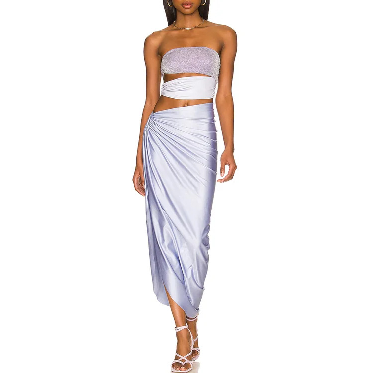 Maillot de bain femme nouveau maillot de bain français rétro creux vacances balnéaires et ensemble jupe portefeuille_voghion.com