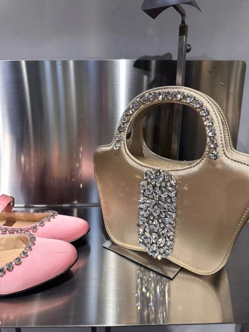 Borsa da sera da donna con strass, intarsiata con diamanti, in raso, a farfalla, con paillettes e cristallo leggero_voghion.com