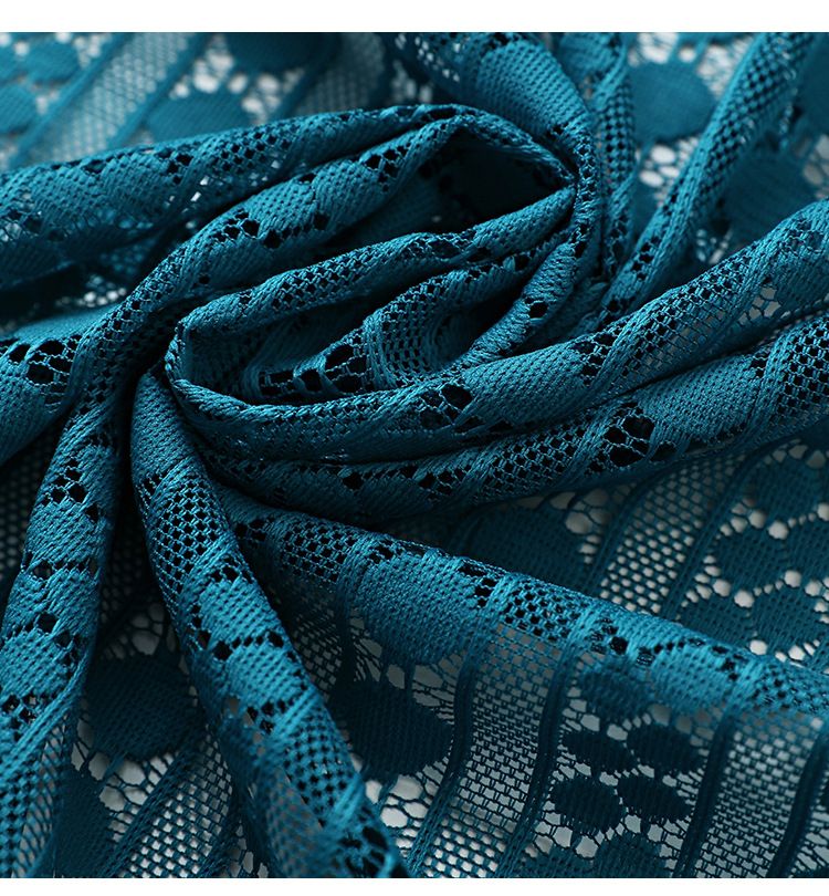 Blue Dot Lace Door Curtain – Elegant Sheer Panel For Living Room & Bedroom (150x200cm, American Style)_voghion.com
