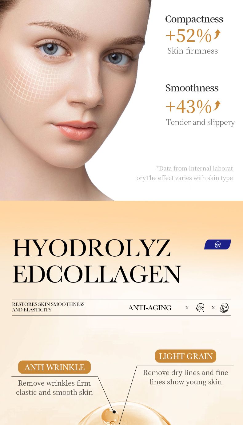 Collagen 25 g feuchtigkeitsspendendes, feuchtigkeitsspendendes Hautverjüngungsmaskenblattpaket_voghion.com