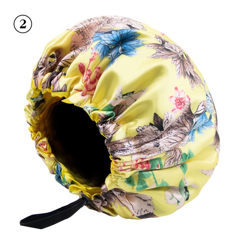 2025 Nuovo stile europeo e americano stampato raso sonno regolabile elastico pulsante capelli da donna berretto post-parto fabbrica_voghion.com