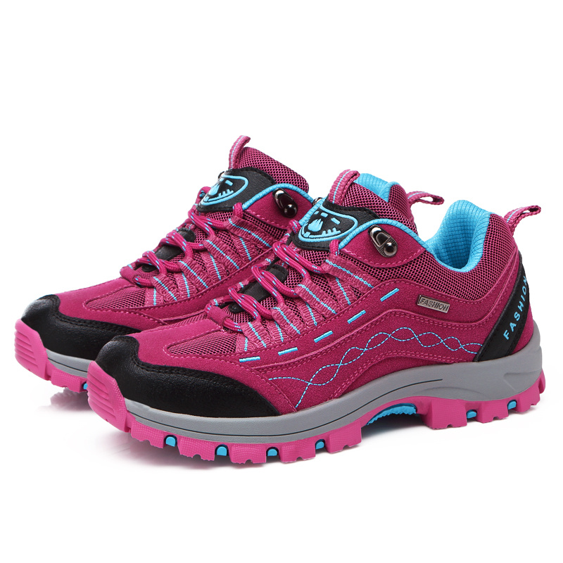 SBIP Outdoor-Sportschuhe mit runder Zehenpartie und Schnürung, dicke Sohle, rutschfeste Turnschuhe, Wandern, Trekking, Klettern, Damenschuhe, beste Qualität_voghion.com