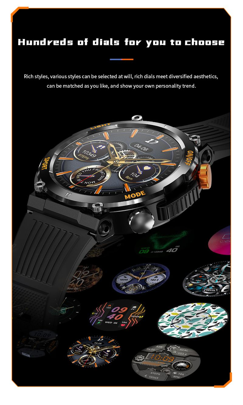 Reloj inteligente Aolon HT17 de 1,46 pulgadas con pantalla completa, llamadas Bluetooth, monitor de ritmo cardíaco y sueño, varios modelos deportivos._voghion.com