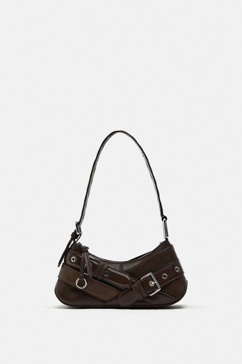 Nuova borsa da donna con cintura nera decorata, borsa da moto alla moda con tracolla singola, borsa a bastone francese_voghion.com