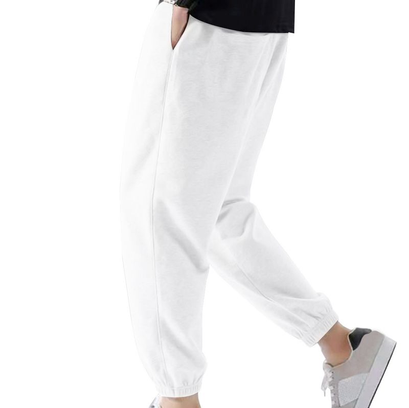 2024 Neue einfarbige Plus-Größen-beiläufige Sommer-Trendy-Loose-Jogginghose für Männer_voghion.com