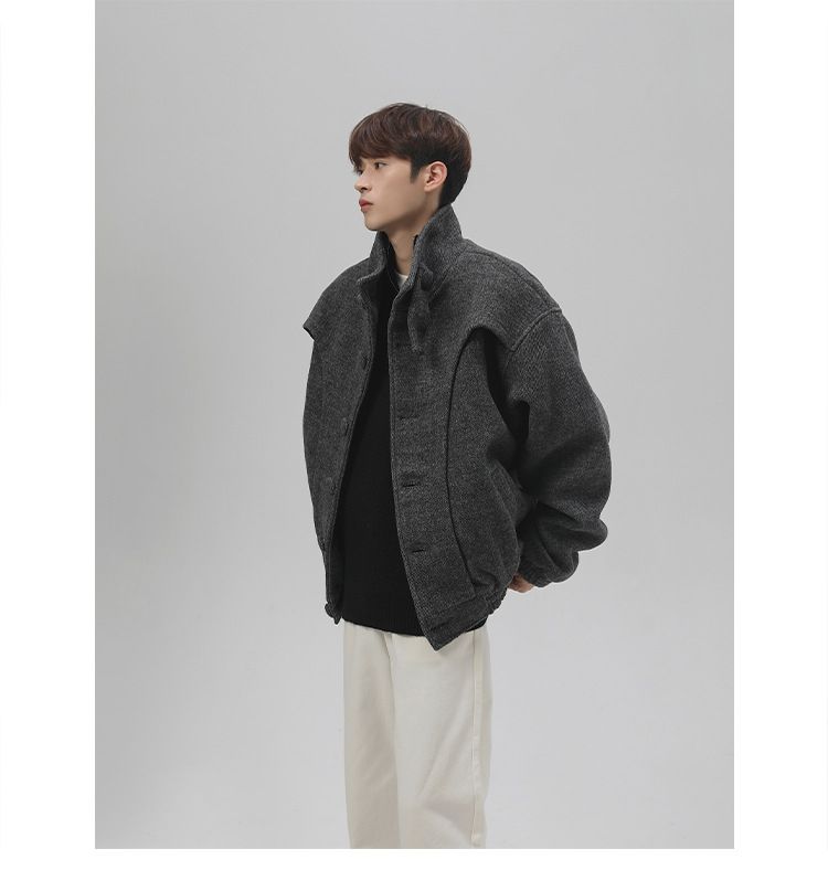 2023/winter American retro wool quilted casual jacket_voghion.com