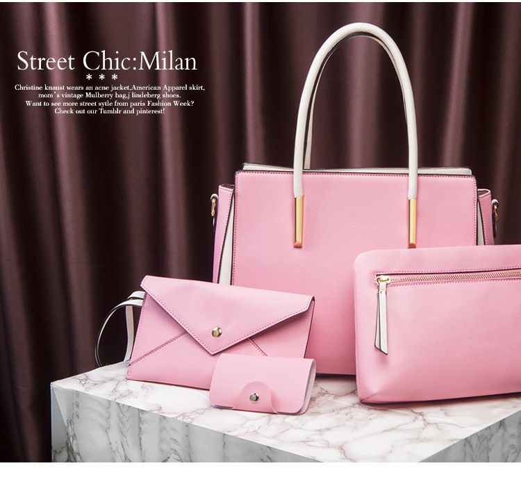 Women's Bags Color Matching Women's Bag Handbag Single Shoulder Crossbody Mother And Child Bag Three Piece Set Ladies Large Bag_voghion.com