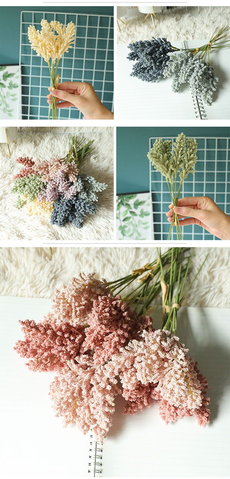 Torre di fiori simulata, fascio di schiuma di pino, pianta verde, decorazioni per matrimoni all'ingrosso_voghion.com