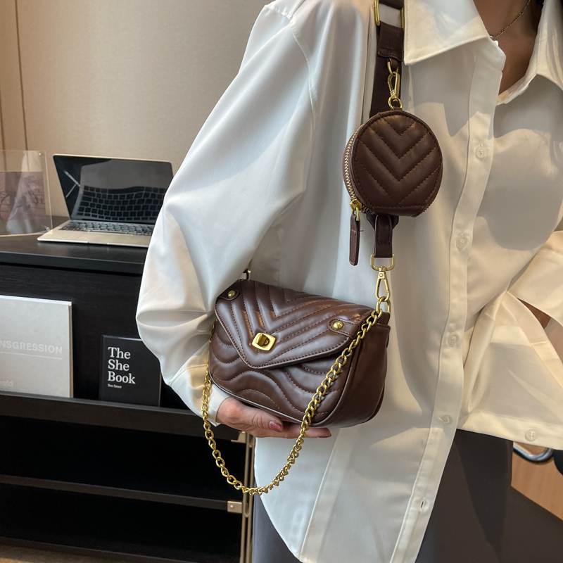 Designer-Handtasche für Damen, modisch, 2 Stück, Umhängetasche für Mädchen, Ketten, einfarbig, Umhängetasche mit Klappe_voghion.com