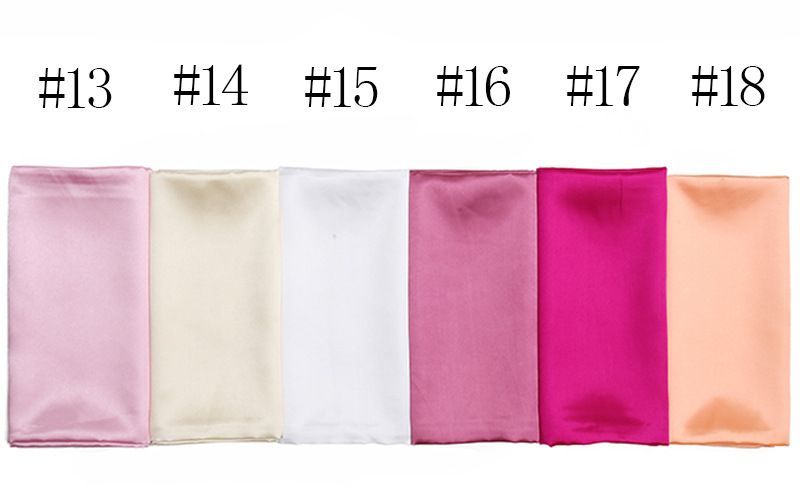 Neue Satin frauen Reine Farbe Kopftuch Seide Einfarbig 90 Satin Professionelle Stewardess Quadrat Schal Yw102_voghion.com