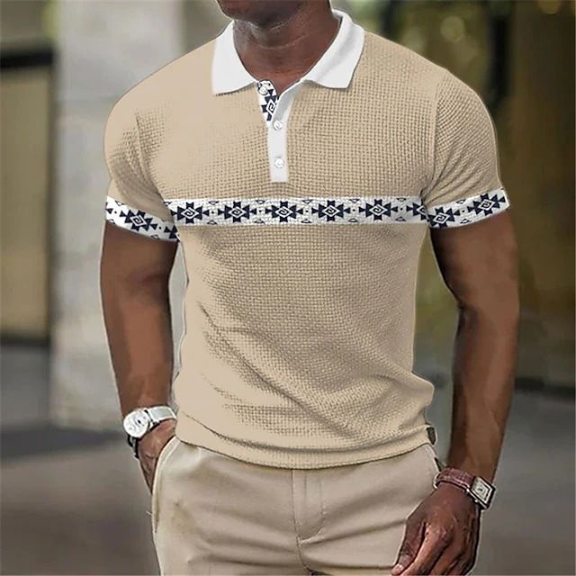 2024 New Summer Breathable Men's 3D Printed Casual Fashion Sports Polo Shirt_voghion.com