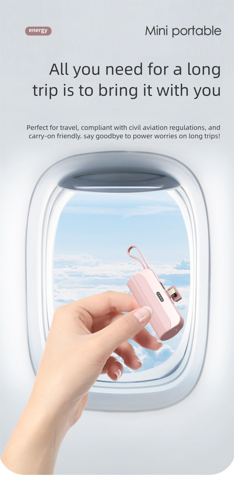 KC Mini Emergency Capsule Bank 5000mAh Pocket Portable Mobile Power Gift_voghion.com