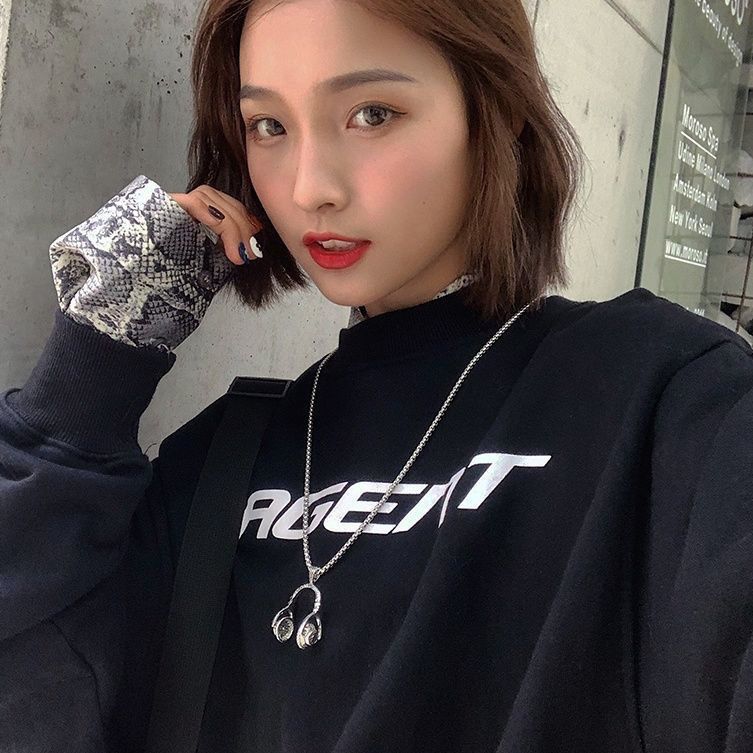 Jóias personalizadas Hip-Hop Street Pingente Veratile Trendy Handdome Sweater Fashion Headet Colar Casal_voghion.com