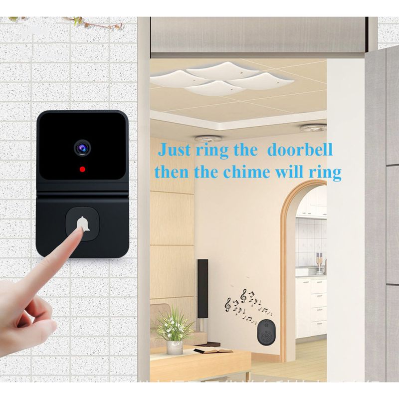 Intelligent WIFI Night Vision Low-power Visual Doorbell APP, Remote Language Intercom, Mobile Phone Push Notification_voghion.com
