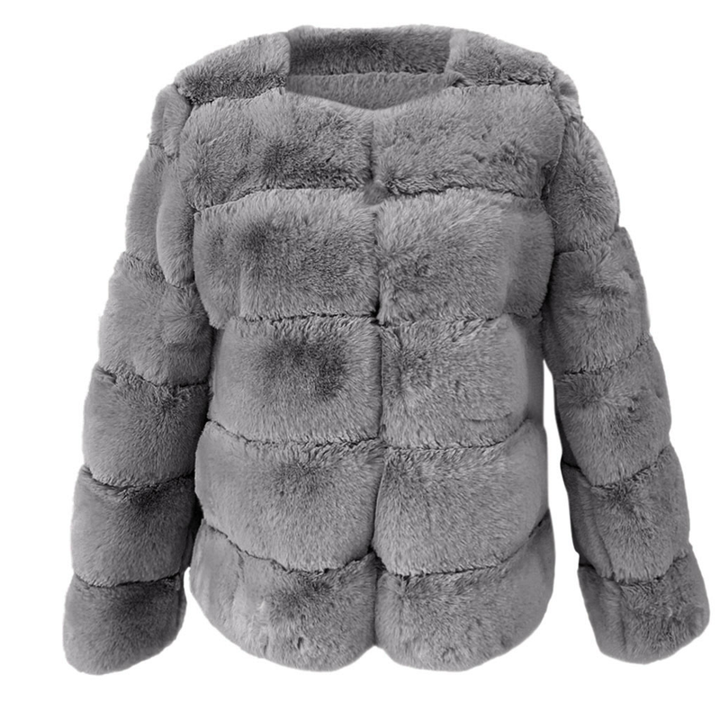 Damenbekleidung Damen-Ifur-Mantel Damenmantel Fuchspelz horizontales Spleißen Kunstpelz fertige Charge_voghion.com