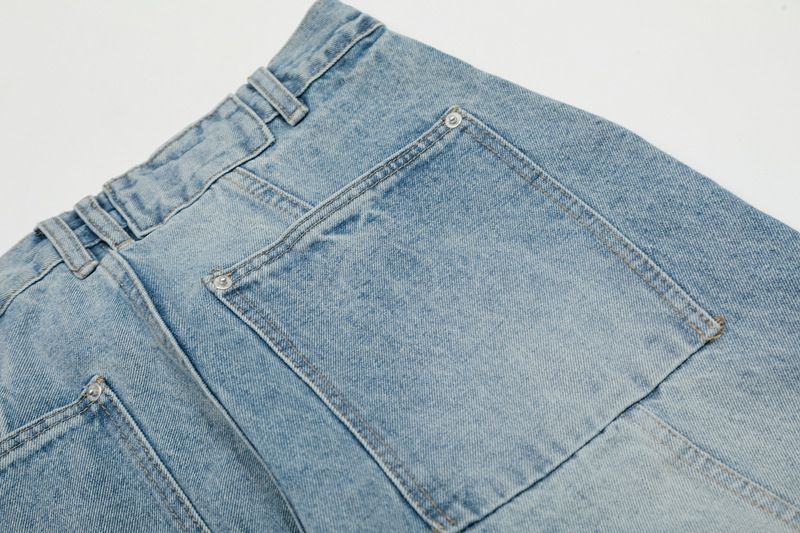 Jeans larghi e larghi da uomo, modello Machete A, modello retrò con motivo a fulmini, da uomo_voghion.com