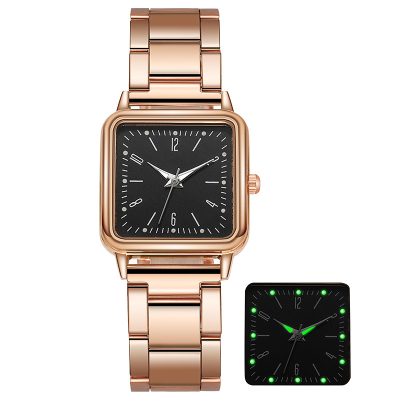 New Digital Glow Men's and Steel Band Square Women's Watch_voghion.com