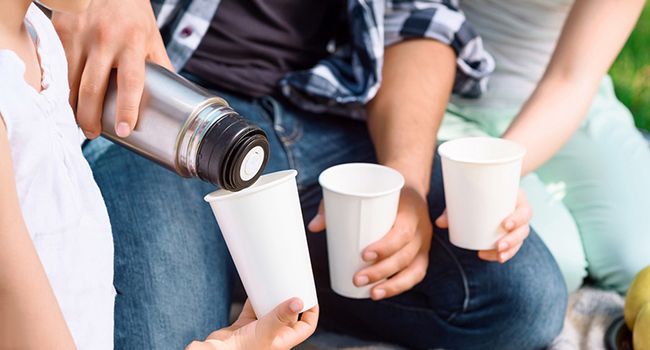12oz Disposable Paper Coffee Cups - For Hot/Cold Beverages (340ml)_voghion.com