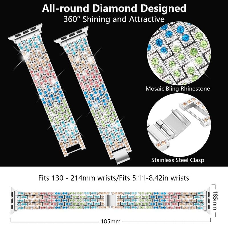 Diamond Bracelet For iWatch Band 41mm 40mm Women Fashion Stainless Steel Strap IWatch Ultra 2 49mm 9 8 7 6 SE 5 4 45mm 44mm_voghion.com