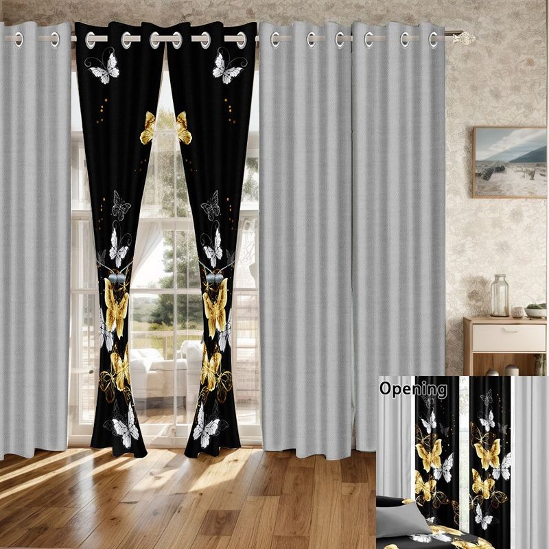 9 Piece Soft All-Season Washed Microfiber Cover Set , Twin/Queen/King/Calking Bedding Set With Pillowcases,Bedspread Print Curtains & Solid Curtains,Print, Moisture-Wicking, Soft ,Cooling, Easy Care_voghion.com