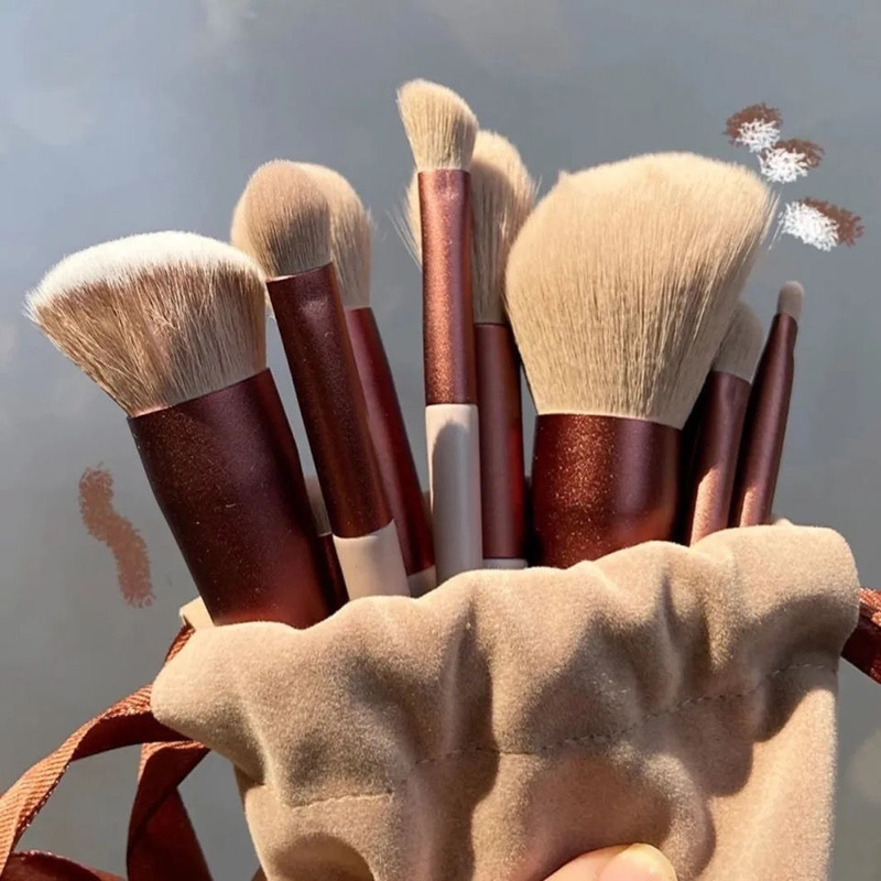 Fluffy Makeup 13 kpl sivellinsarja meikkipeitevoide sivellin poskipuna Loose Powder Brush luomiväri Foundation Make U_voghion.com