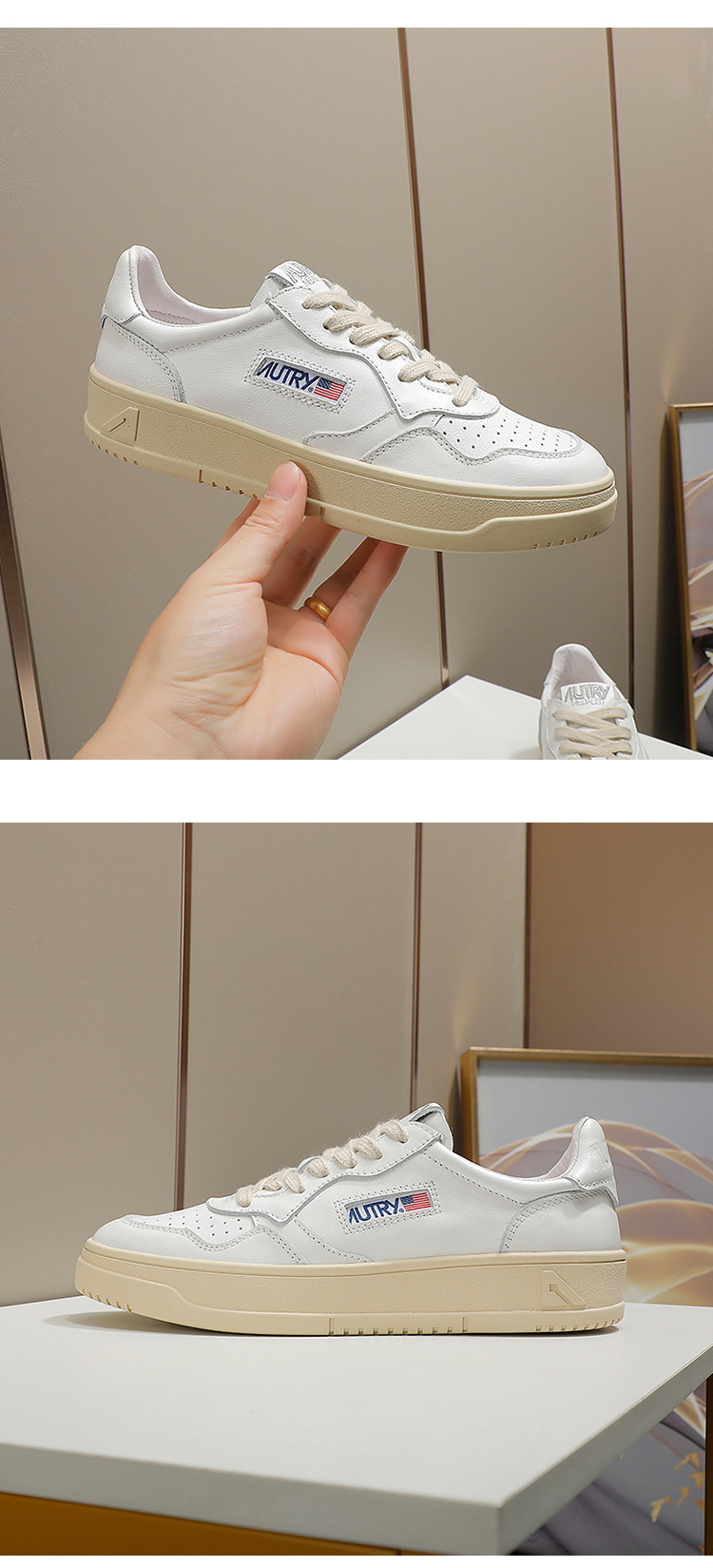 Damskie buty typu White Tail, wiosenne nowe skórzane płaskie buty EPT Board Trend_voghion.com