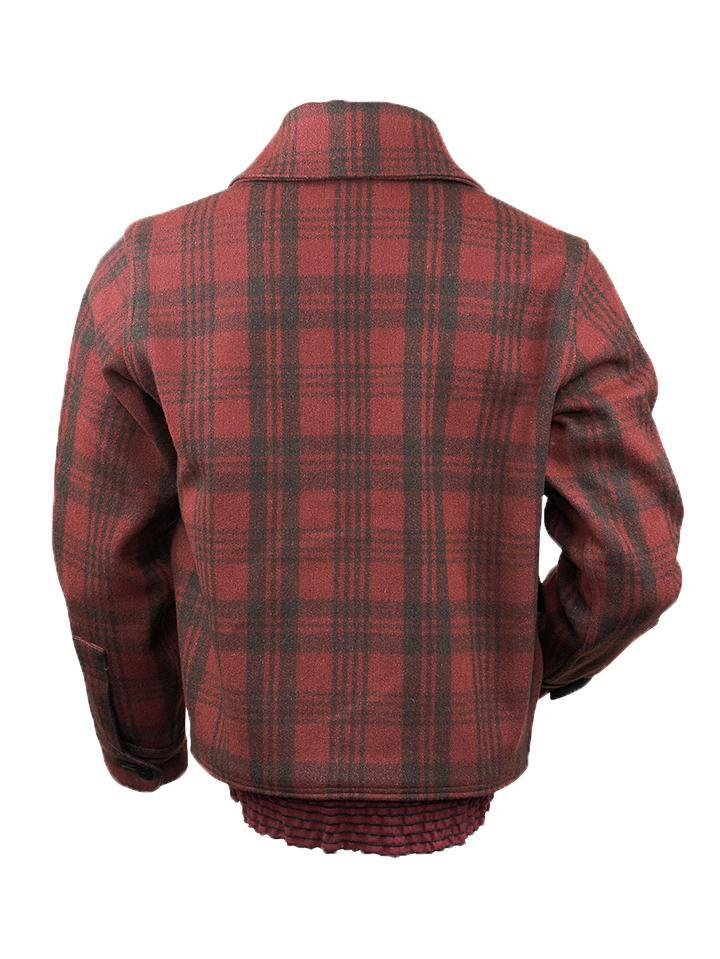 Men's long-sleeved suit jacket tweed coat_voghion.com
