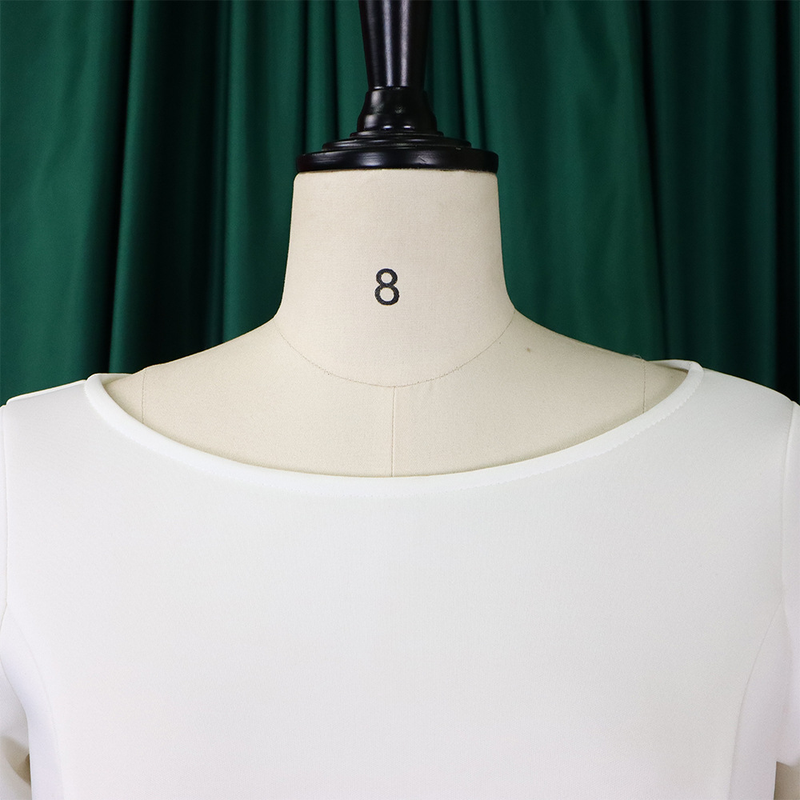 Women's solid color large swing skirt temperament evening dress skirt_voghion.com