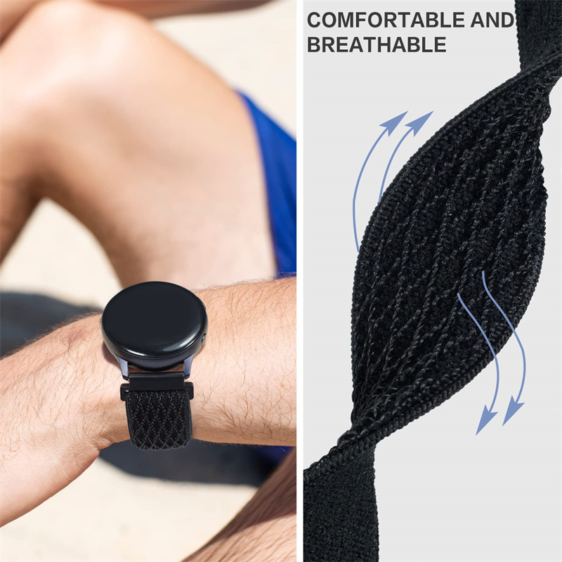 Cinturino 20m/22mm per Samsung Galaxy Watch 5/pro/4/classic/Active 2 cinturino elastico boemo cinturino Huawei GT/Amazfit GTR-GTS-4-3-2e_voghion.com