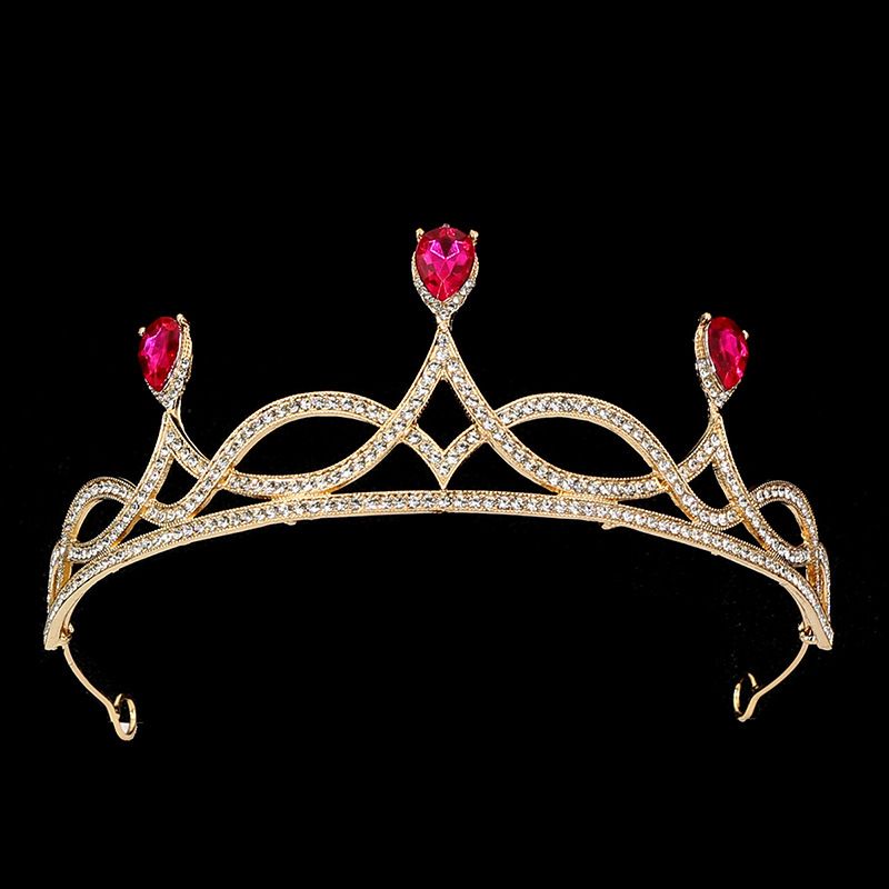 Cross-border hot selling bridal headwear rhinestone alloy headband headdress wedding dress accessories makeup dress hair accessories birthday crown_voghion.com