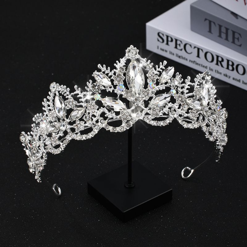 Neue High-End-Luxus Kristall Braut Kopfschmuck Legierung Krone Hochzeit Haar Zubehör Bankett Abend Haar Krone_voghion.com