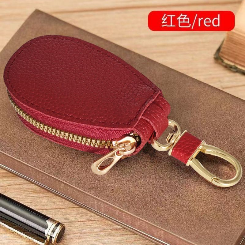 Lychee Pattern Case Unisex Car Key Storage Bag Creative Fashion Simple Pendant Keychain_voghion.com